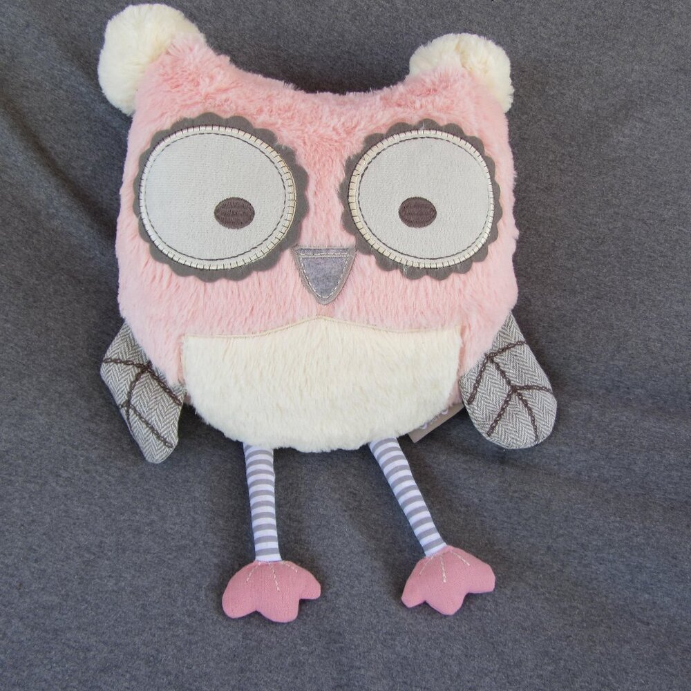 3 for $55 - plush pink night owl Levtex Baby stuffed animal (W3015)